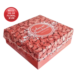 R8 CETAK COATED 350  FLORAL MERAH 2W